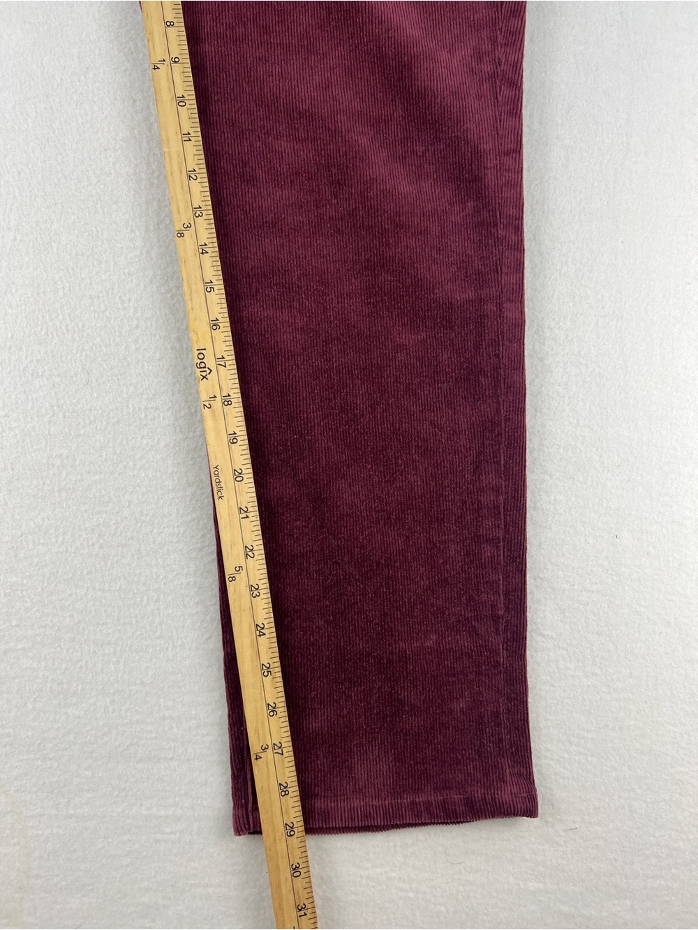 Quince Organic Stretch Corduroy Straight Leg Pant Barolo Burgundy 5 Pocket Sz 14 - Picture 10 of 12